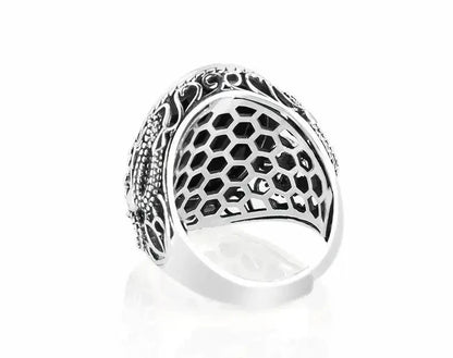 Real Burmese Jade 925 Sterling Silver Vintage Adjustable Ring