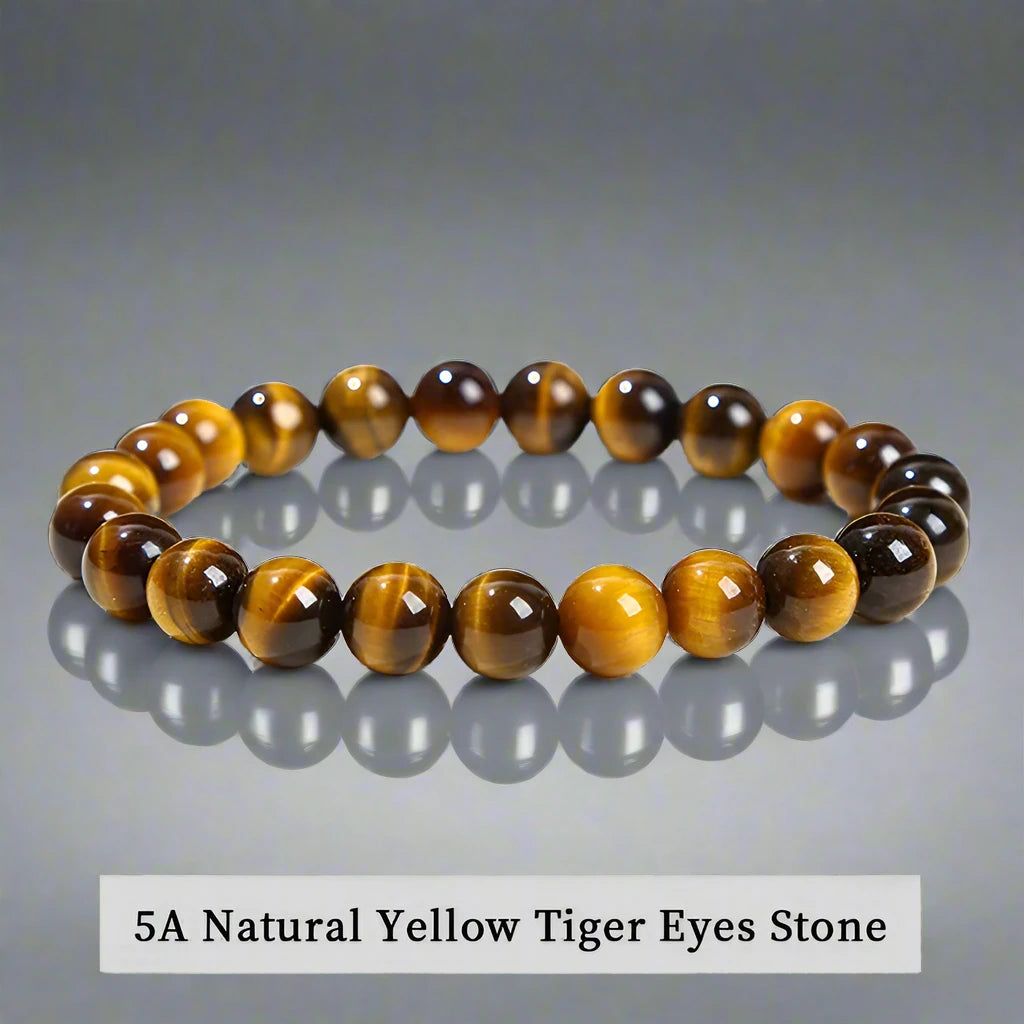 Natural Stone Bead Elastic Bracelets
