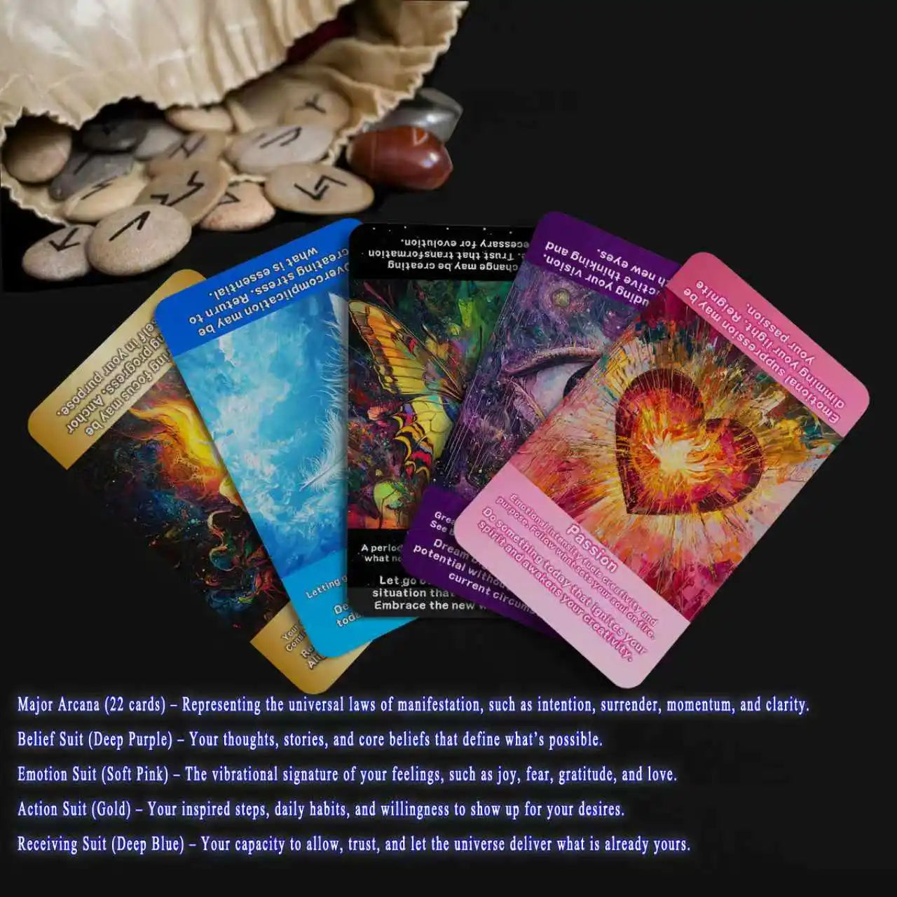 Law of Attraction Oracle Cards: Beginner-Friendly Tarot Cards Deck for Daily Guidance, Energy Alignment, & Soul Growth