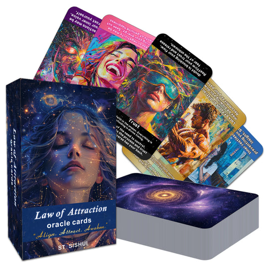 Law of Attraction Oracle Cards: Beginner-Friendly Tarot Cards Deck for Daily Guidance, Energy Alignment, & Soul Growth