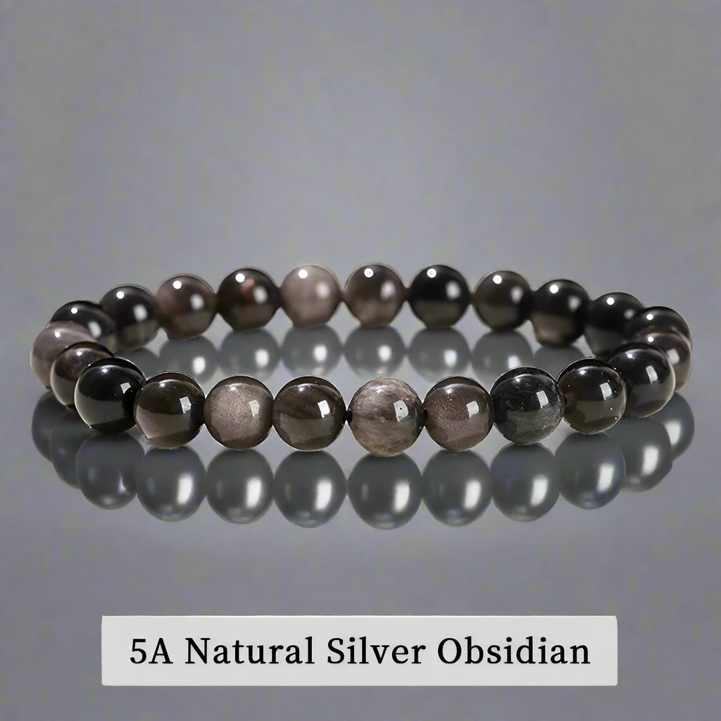 Natural Stone Bead Elastic Bracelets