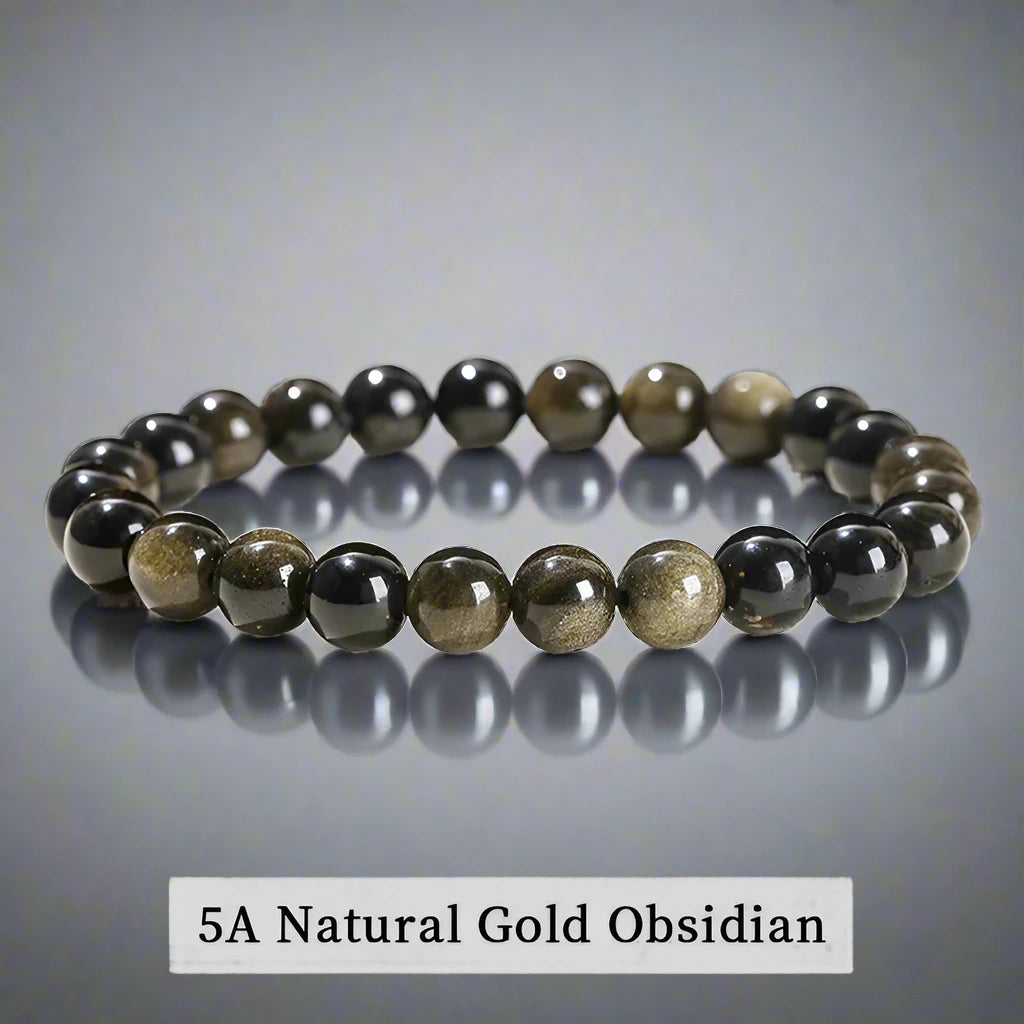 Natural Stone Bead Elastic Bracelets