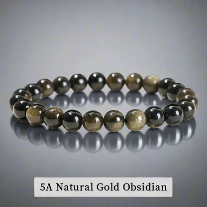 Natural Stone Bead Elastic Bracelets