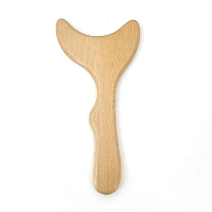 Wooden Anti- Cellulite Lymphatic Drainage Gua Sha Massager