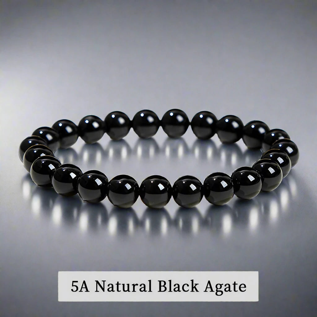Natural Stone Bead Elastic Bracelets