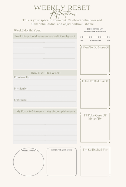 Reset & Radiate: A Guided Journal for Women Rebuilding with Power and Peace